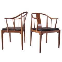 Pair of teak "Chinese" chairs designed by Hans Wegner