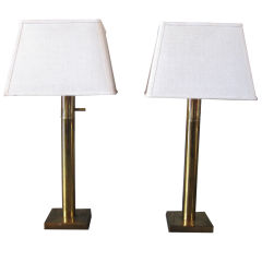 Pair of brass Stiffel lamps