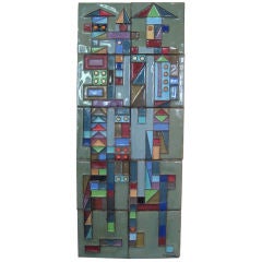 Enameled steel wall sculpture by Edgar Tafur