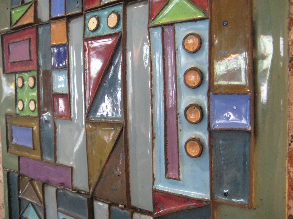 Enameled steel wall sculpture by Edgar Tafur 1