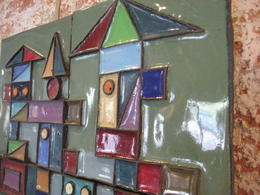 Enameled steel wall sculpture by Edgar Tafur 2