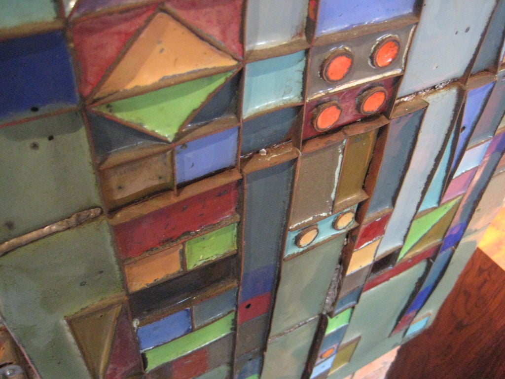 Enameled steel wall sculpture by Edgar Tafur 3