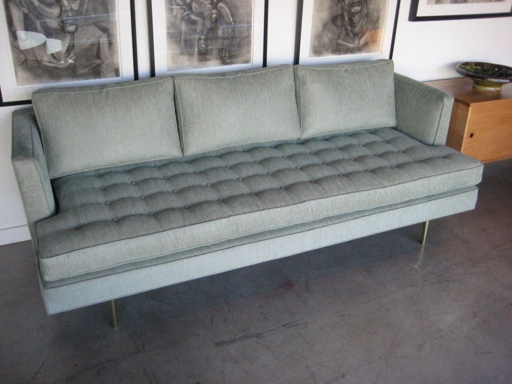 Dunbar sofa on polished brass legs 2