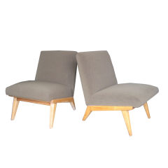 Pair of slipper chairs designed by Jens Risom