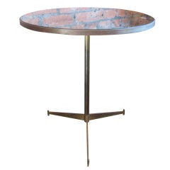 Brass pedestal side table by Paul McCobb