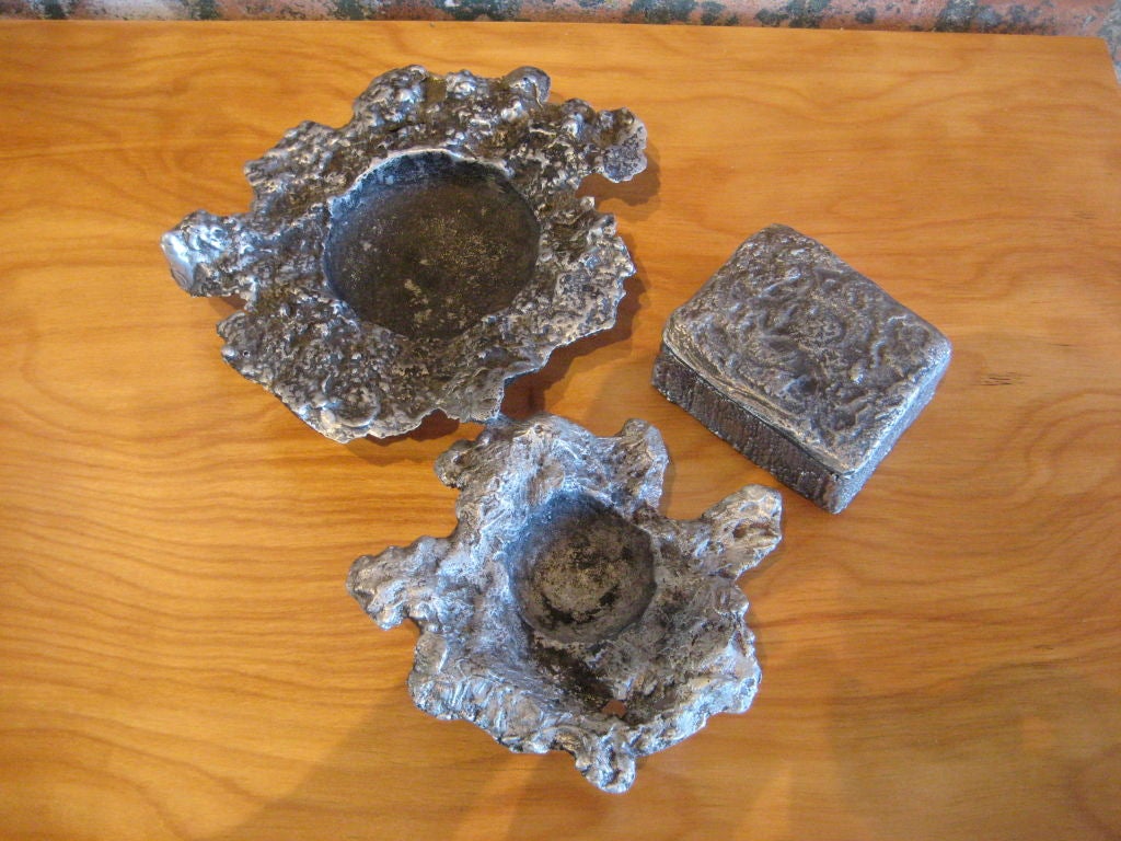 Cast aluminum box by Paul Evans