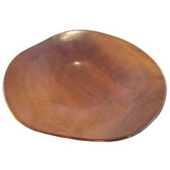 Large walnut bowl by Rude Osolnik