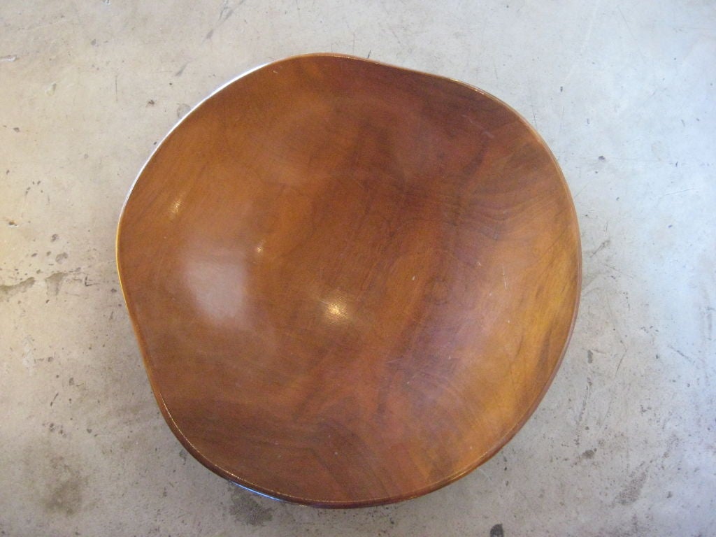 Large walnut bowl by Rude Osolnik