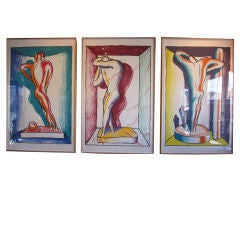 Set of three large lithographs by Jedd Garet
