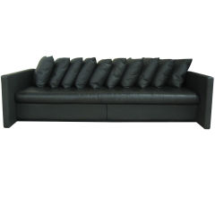 Vintage Leather Sofa Designed by Joe D'urso for Knoll