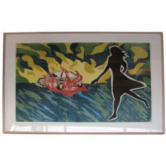 Large Wood Block Print by Richard Boseman