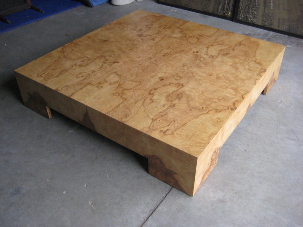 Large Burlwood table designed by Milo Baughman 3