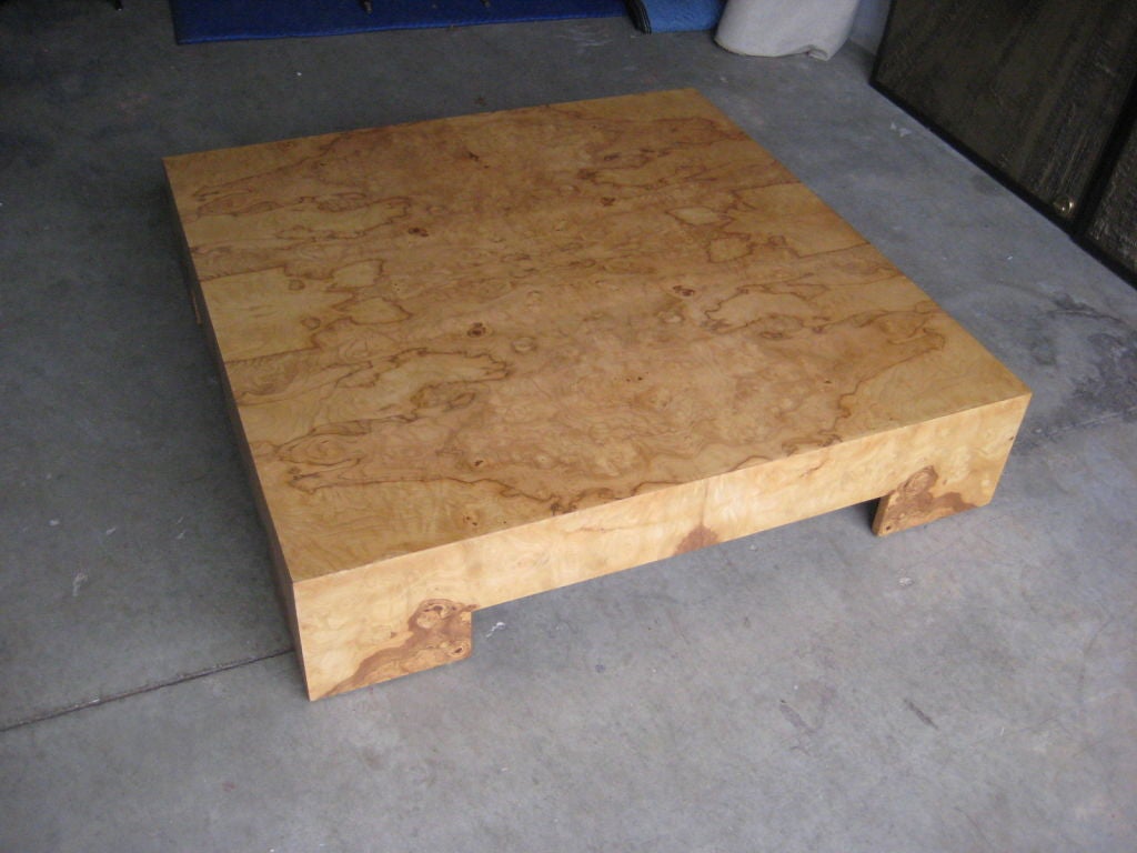 Large Burlwood table designed by Milo Baughman 4