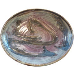 Large studio pottery charger