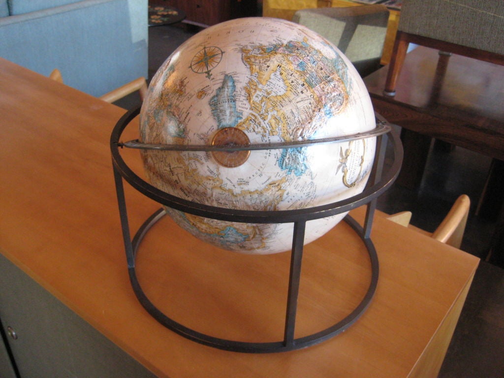 Bronze table top globe by Paul McCobb 2
