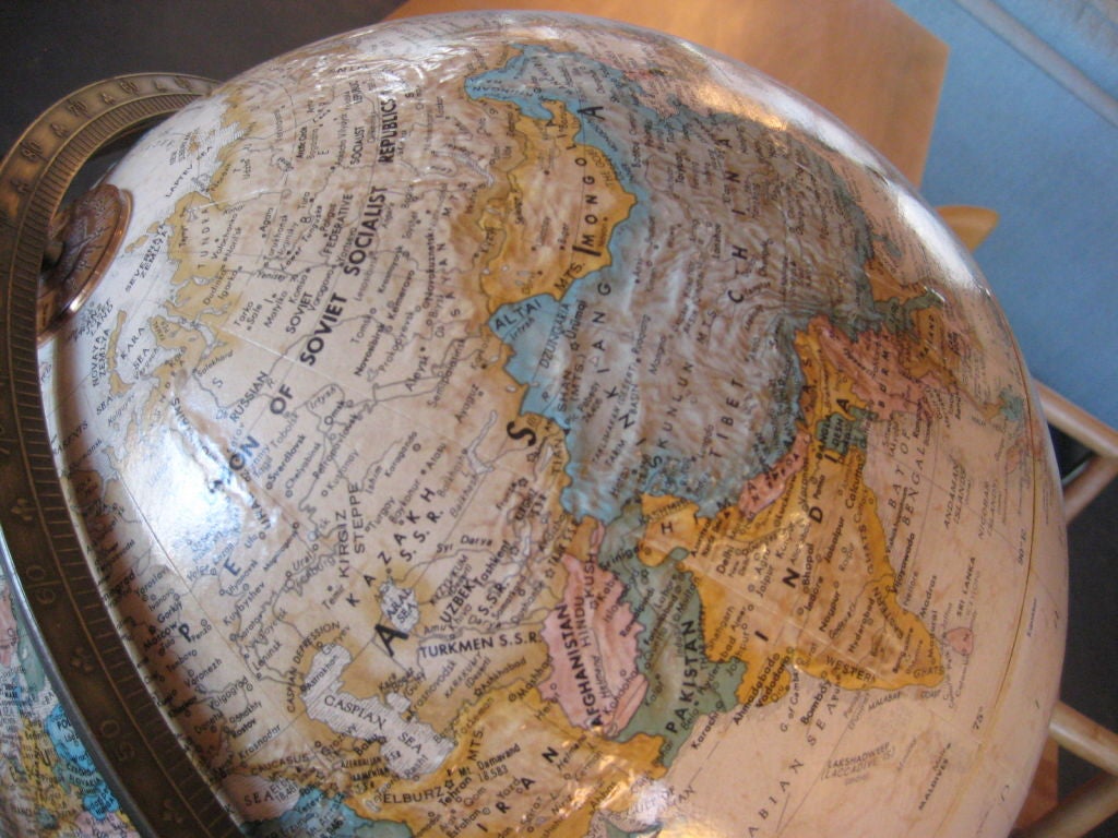 Bronze table top globe by Paul McCobb 3