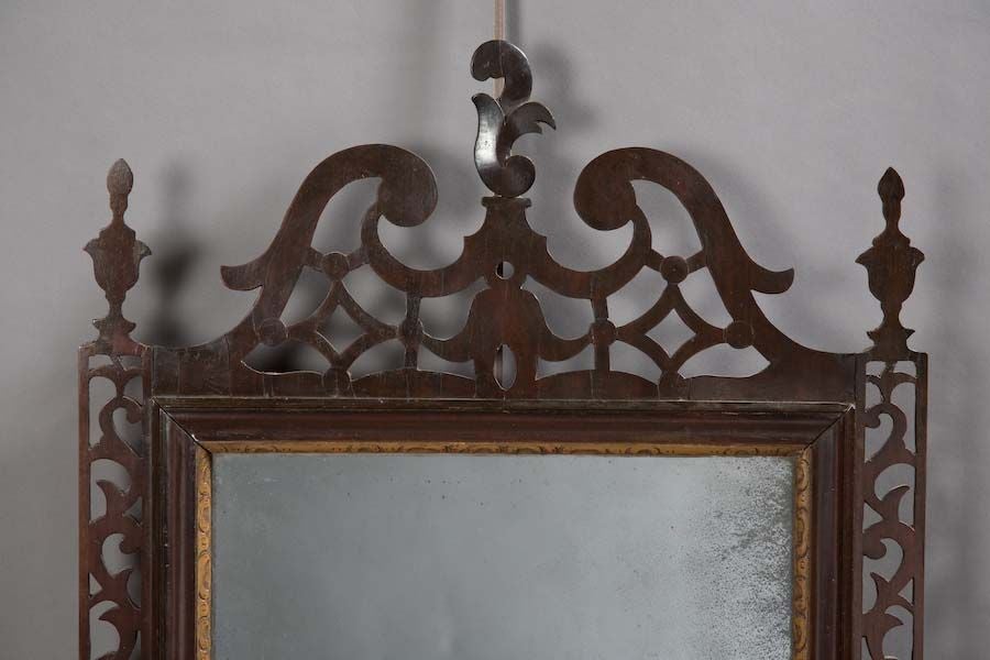 An 18th Century   Scottish Mahogany Pier Mirror