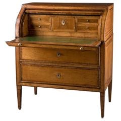 An 18th Century Italian Inlaid Cylinder Desk in Frutiwood