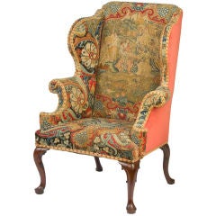 Antique Queen Anne Wing Chair