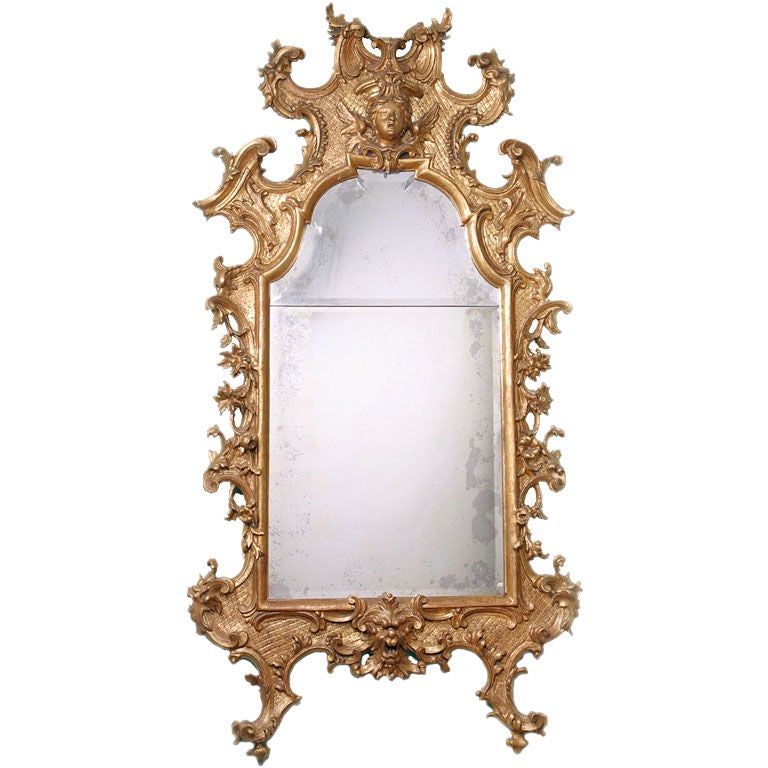 Italian Rococo Gilt Mirror