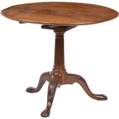Irish George III tripod base dish top tea table 7