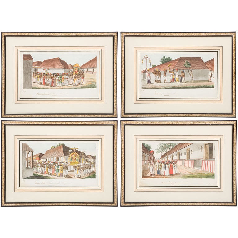 Set of Four Anglo-Indian Company School Watercolors