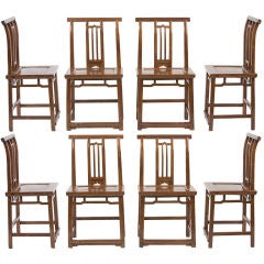 Rare set of 8 Chinese Qianlong 18th century sidechairs 3