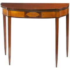 Antique Federal mahogany and flame birch card table