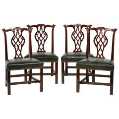 Set of Four Chippendale Mahogany Side Chairs 2