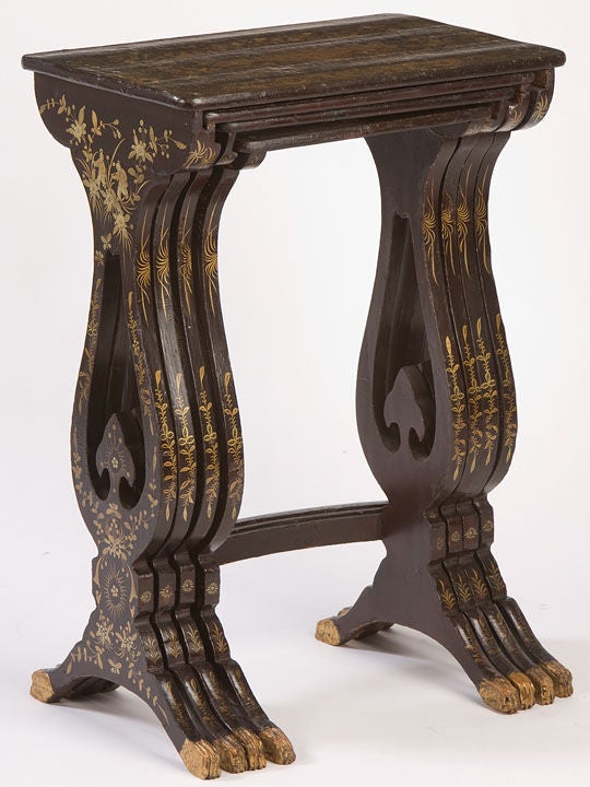 China-Trade Lacquer nest of tables