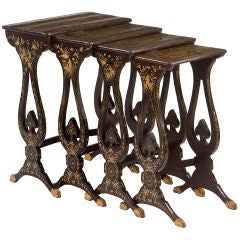 China-Trade Lacquer nest of tables