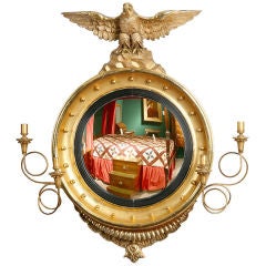 American Federal Gilt Convex Mirror 10