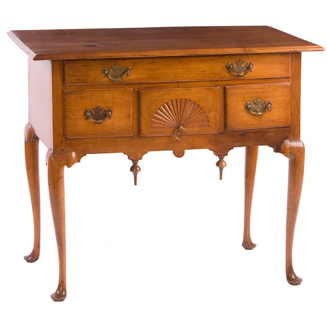 Connecticut Queen Anne Cherry Lowboy at 1stDibs