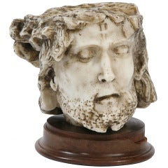 Sculptured Wax Head of Jesus