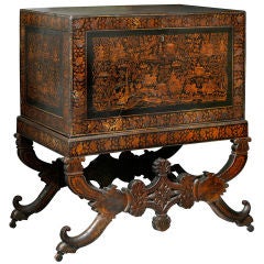 Painted Anglo-Indian Chest on Stand