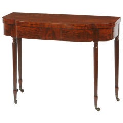 Federal New York 5 leg card table in the manner of Duncan Phyfe