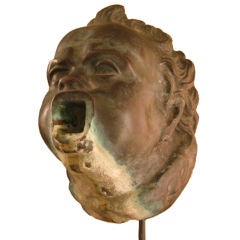 French Bronze 18th century fountain head