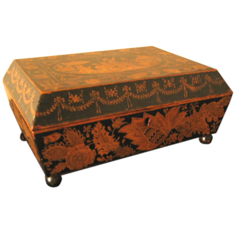 English Regency penwork box