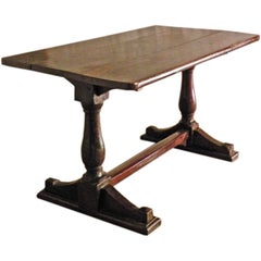 17th century Italian Baroque walnut Trestle Table