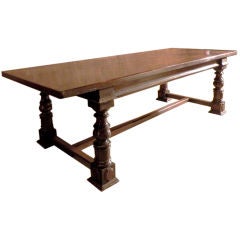 17th century walnut Bolognese Italian Baroque Dining Table 4