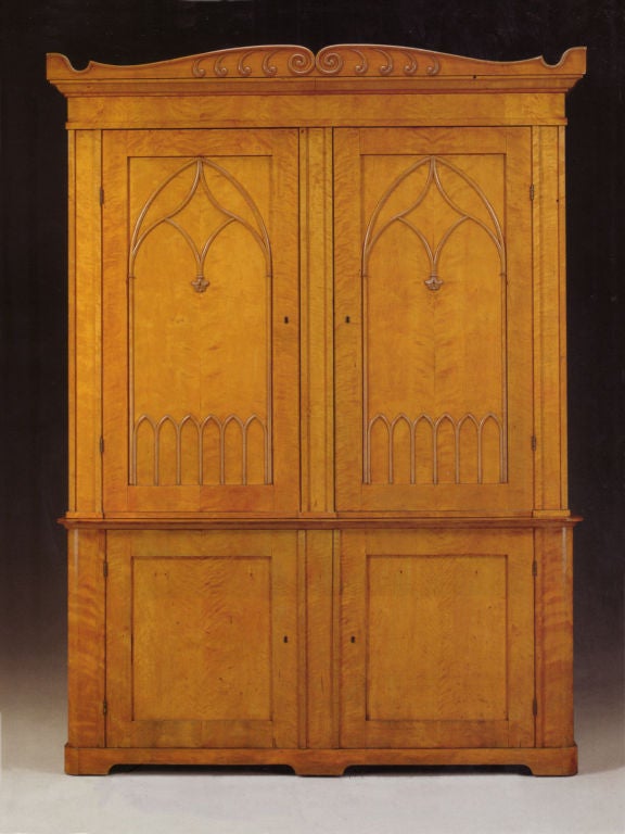 Pair of 19th Century Scandinavian Satin Birch Bookcases of Monumental Size In Good Condition For Sale In Troy, NY