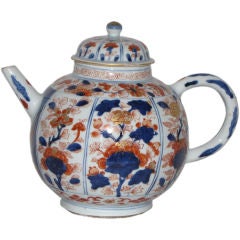 Antique Large Chinese Export Porcelain Punch Pot in Imari Colors
