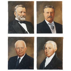 31 portraits présidentiels peints à l'huile par Lawrence Williams