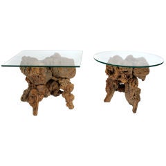 Sculptural Driftwood Side Tables