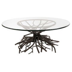Organic Sculptural Metal Cocktail Table