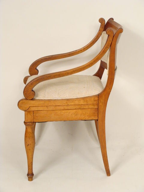 Continental Charles X fruit wood armchair, circa 1835