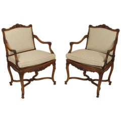 Pair of French Regence  Armchairs