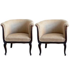 Pair French Deco Tub Chairs