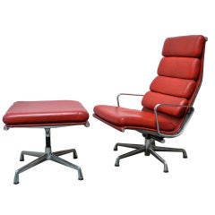 Eames Soft Pad Group Lounge Chair and Ottoman