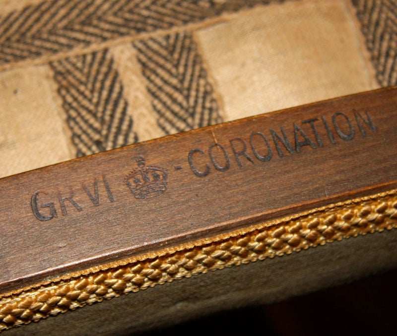 English George the Sixth Coronation Chair and Stool